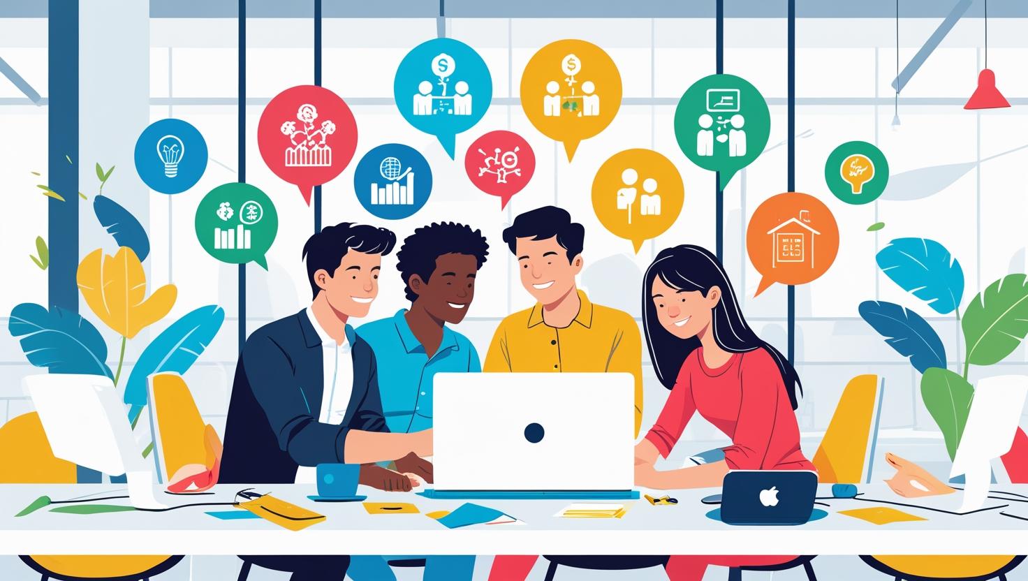 Professional working on laptop